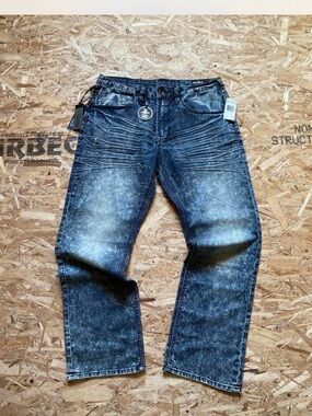 Buffalo David Bitton Washed Blue Relaxed Jeans